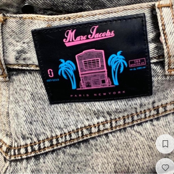 Marc Jacob’s Grey Denim Embellishments Mini Skirt SZ 0 - Picture 4 of 4